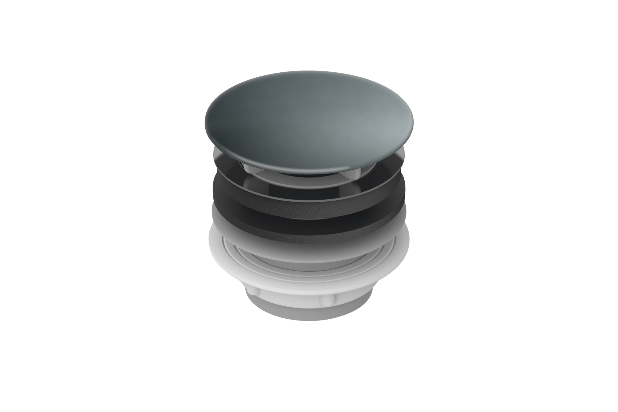 Unslotted waste 1¼ ", enamelled, Daylight