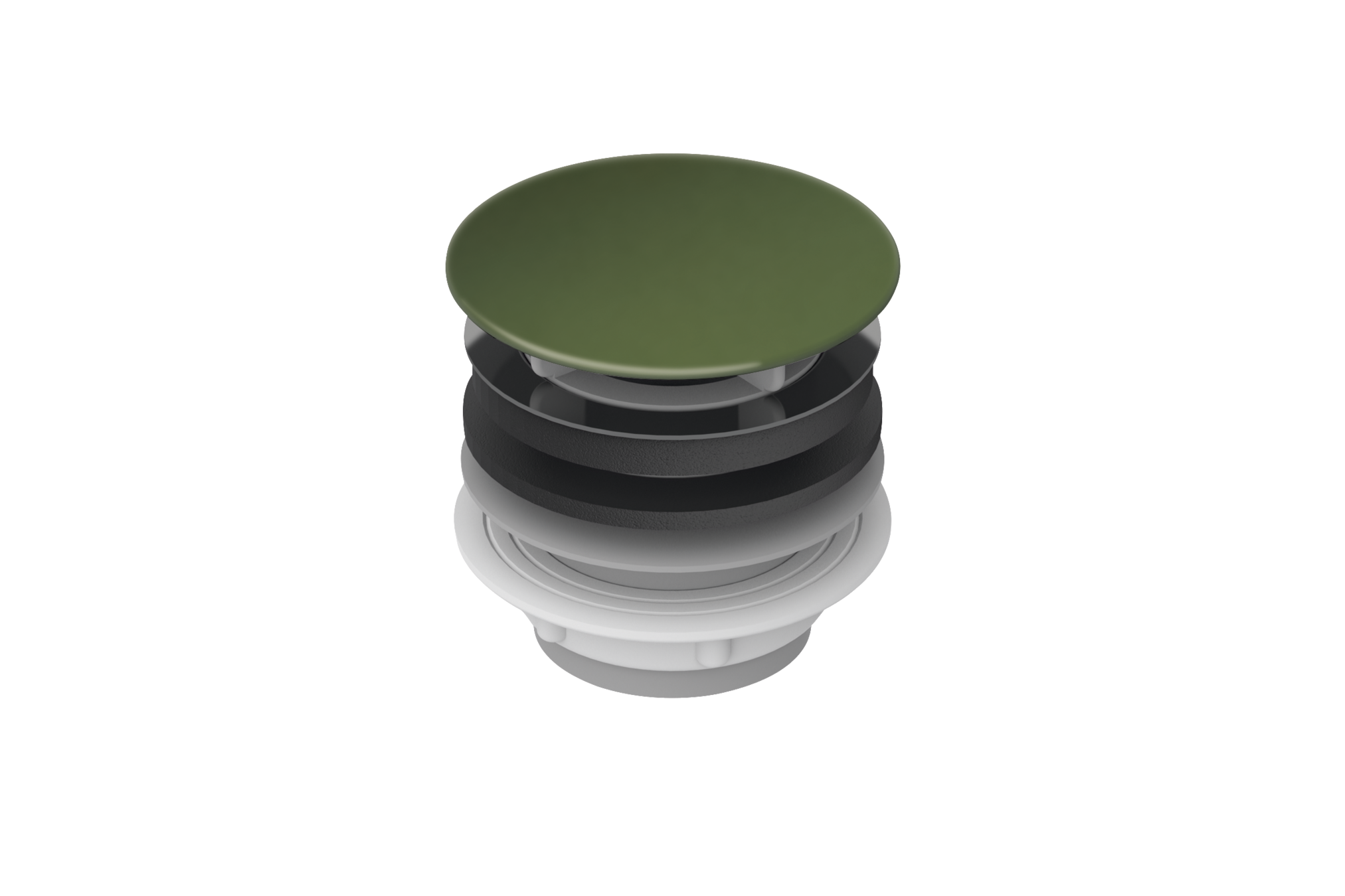 Unslotted waste 1¼ ", enamelled, Forest