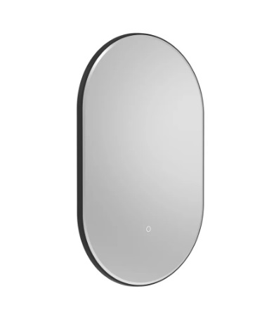 Oxygen Illuminated Pill Bathroom Mirror - Black
