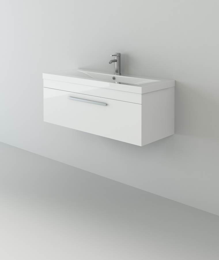 Venus 1000 White WH unit and Mid-Edge basin