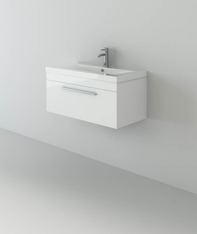 Venus 800 White WH unit and Mid-Edge basin