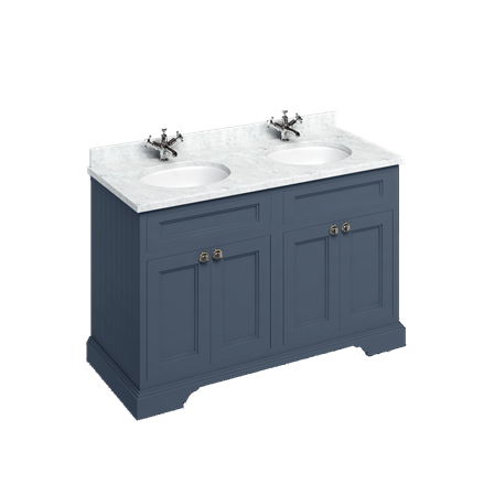 Freestanding 1300 Vanity Unit With Doors -Blue