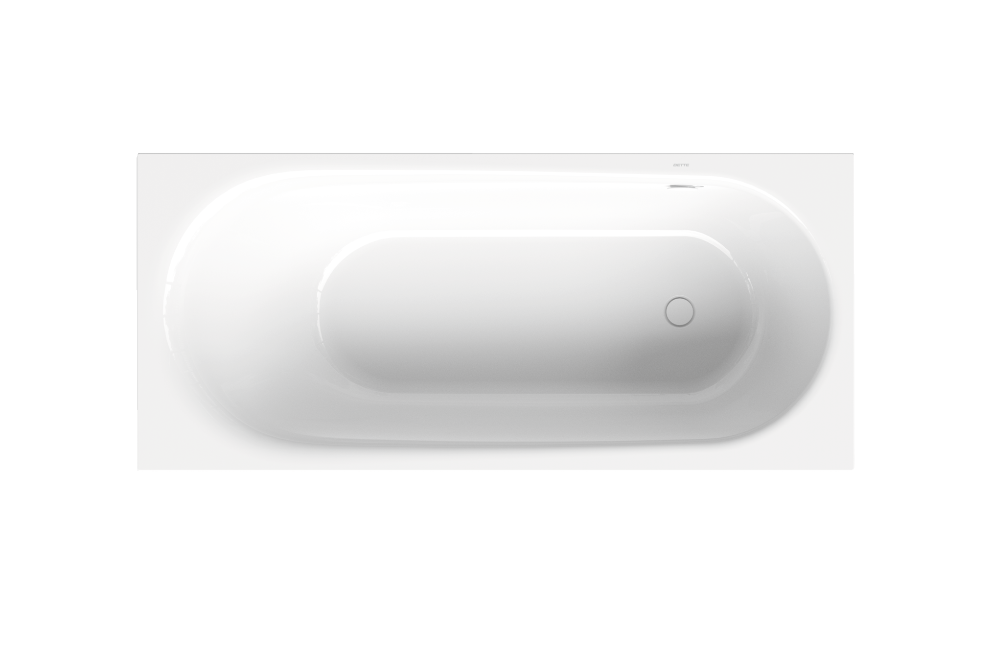 BetteComodo with side overflow 1900 × 900 mm foot end right/overflow rear