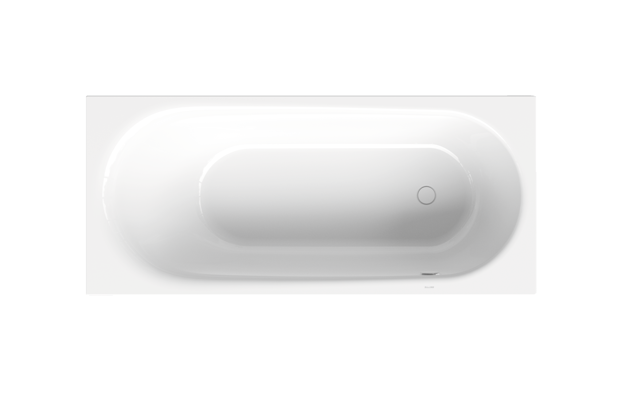 BetteComodo with side overflow 1800 × 800 mm foot end right/overflow front