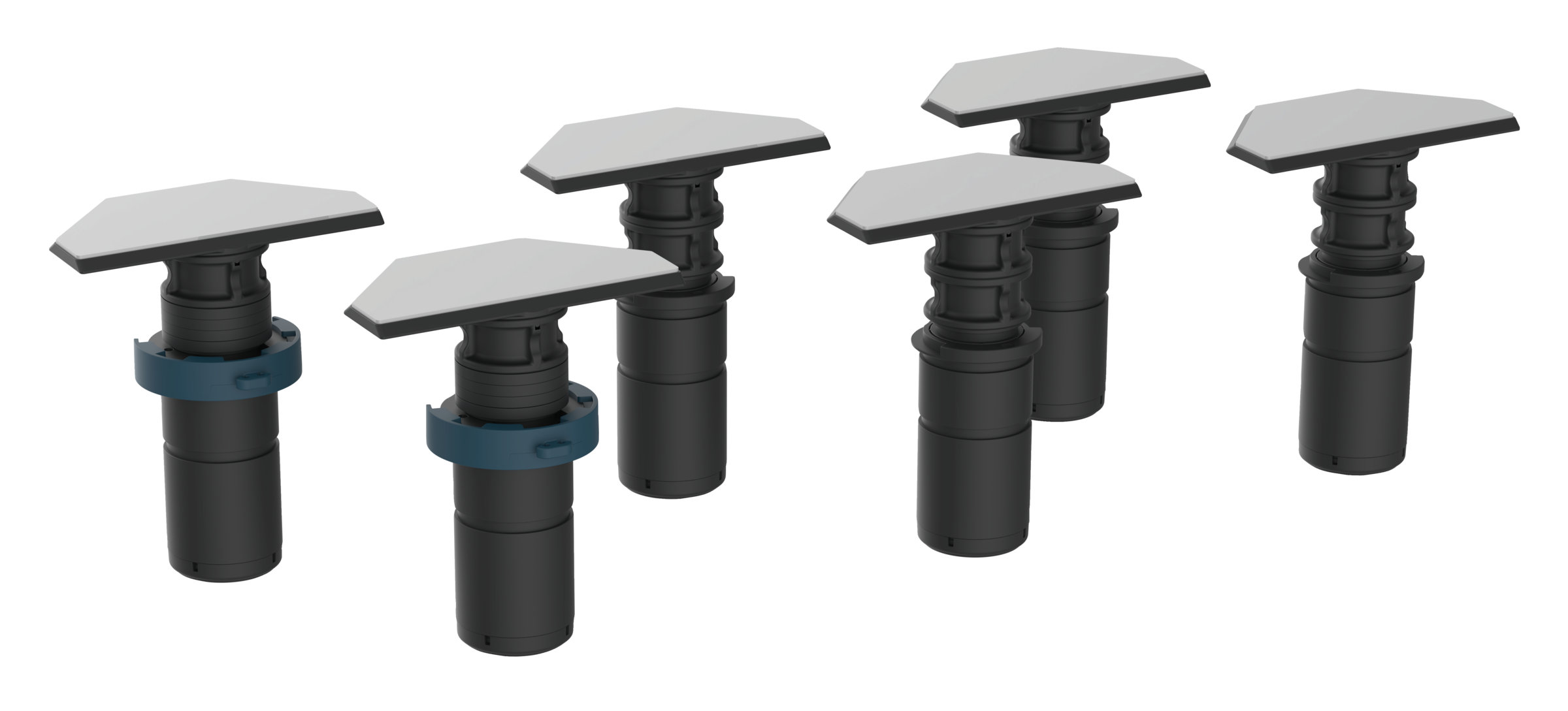 6 BetteLevel installation feet for showers with a side length > 900 mm
