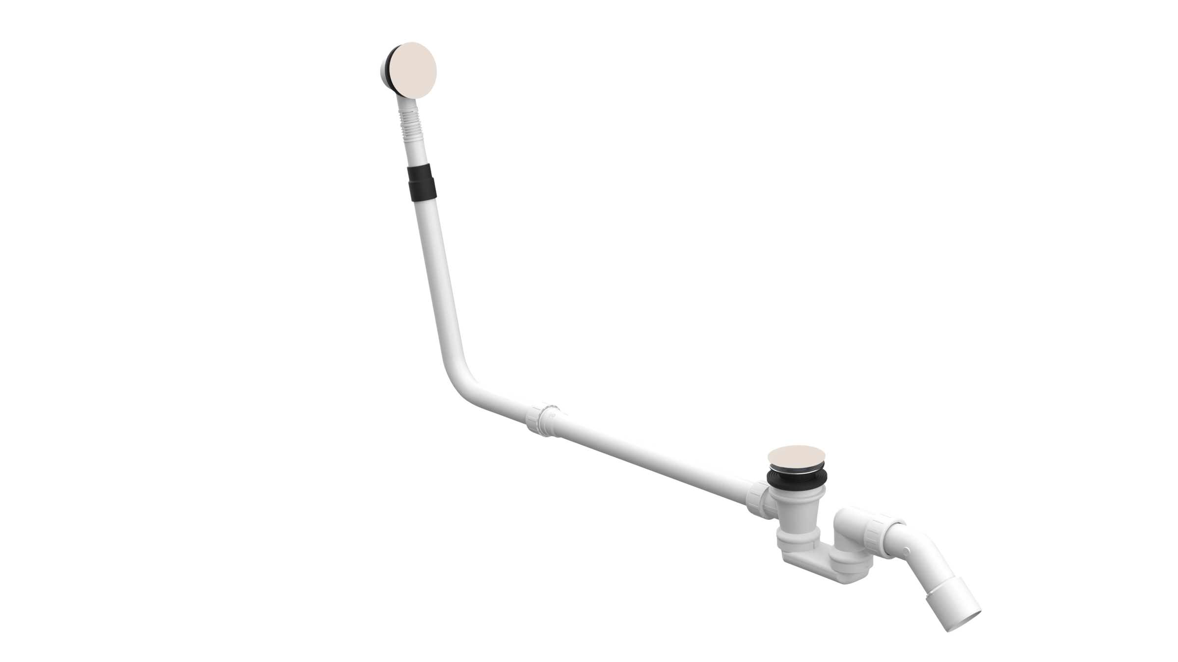 BetteMono push control waste- and overflow fitting BetteMono