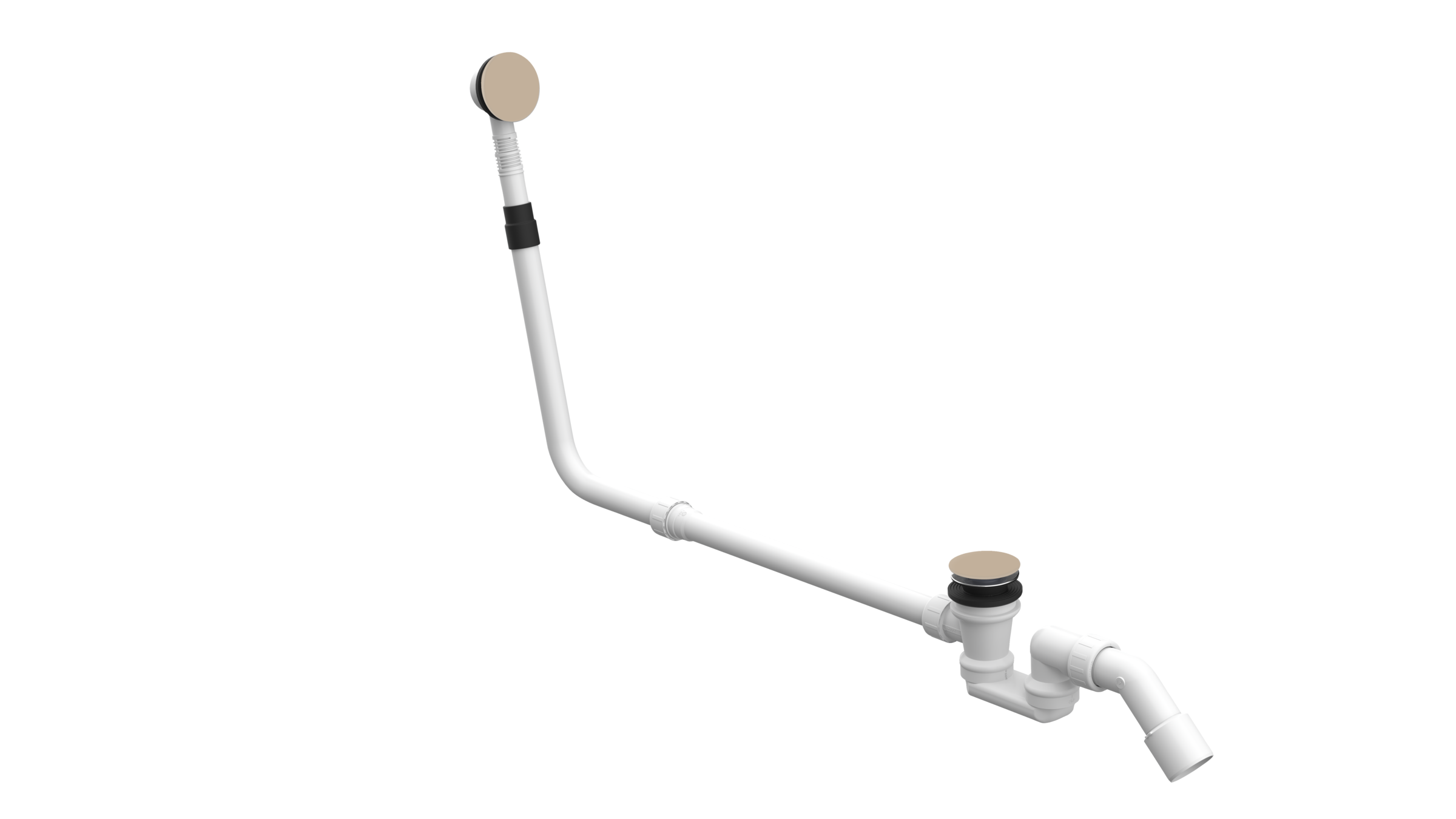 BetteMono push control waste- and overflow fitting BetteMono