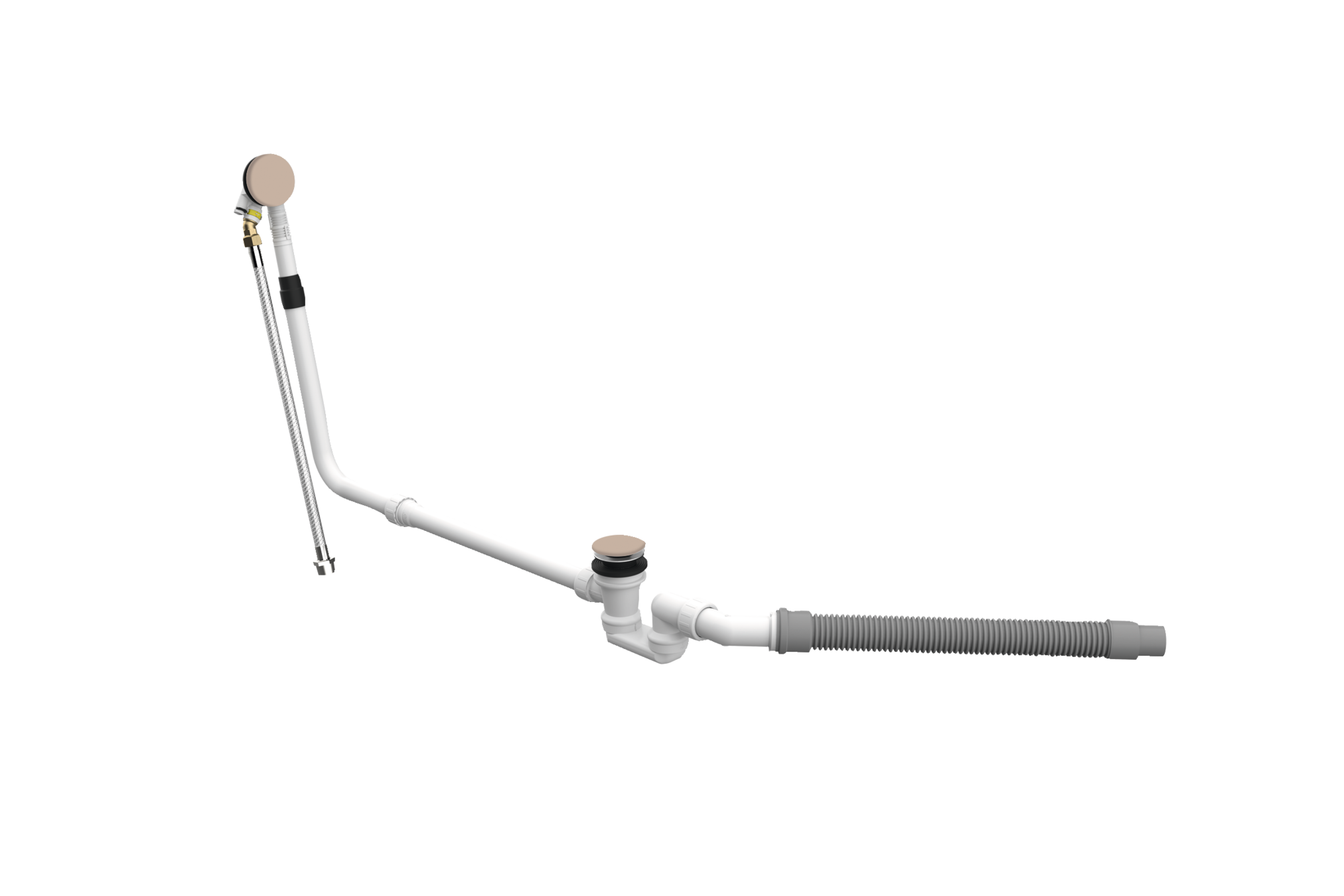 BetteMono push control waste- and overflow fitting BetteMono Flow Silhouette