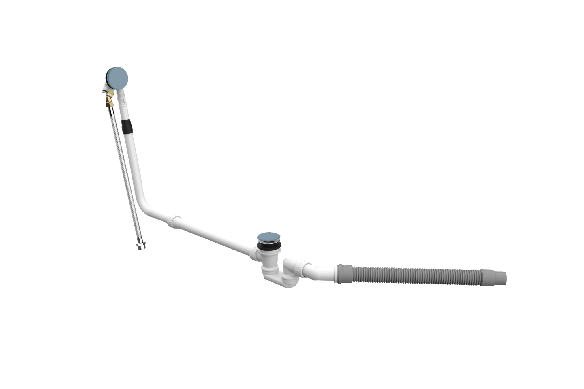 BetteMono push control waste- and overflow fitting BetteMono Flow Silhouette