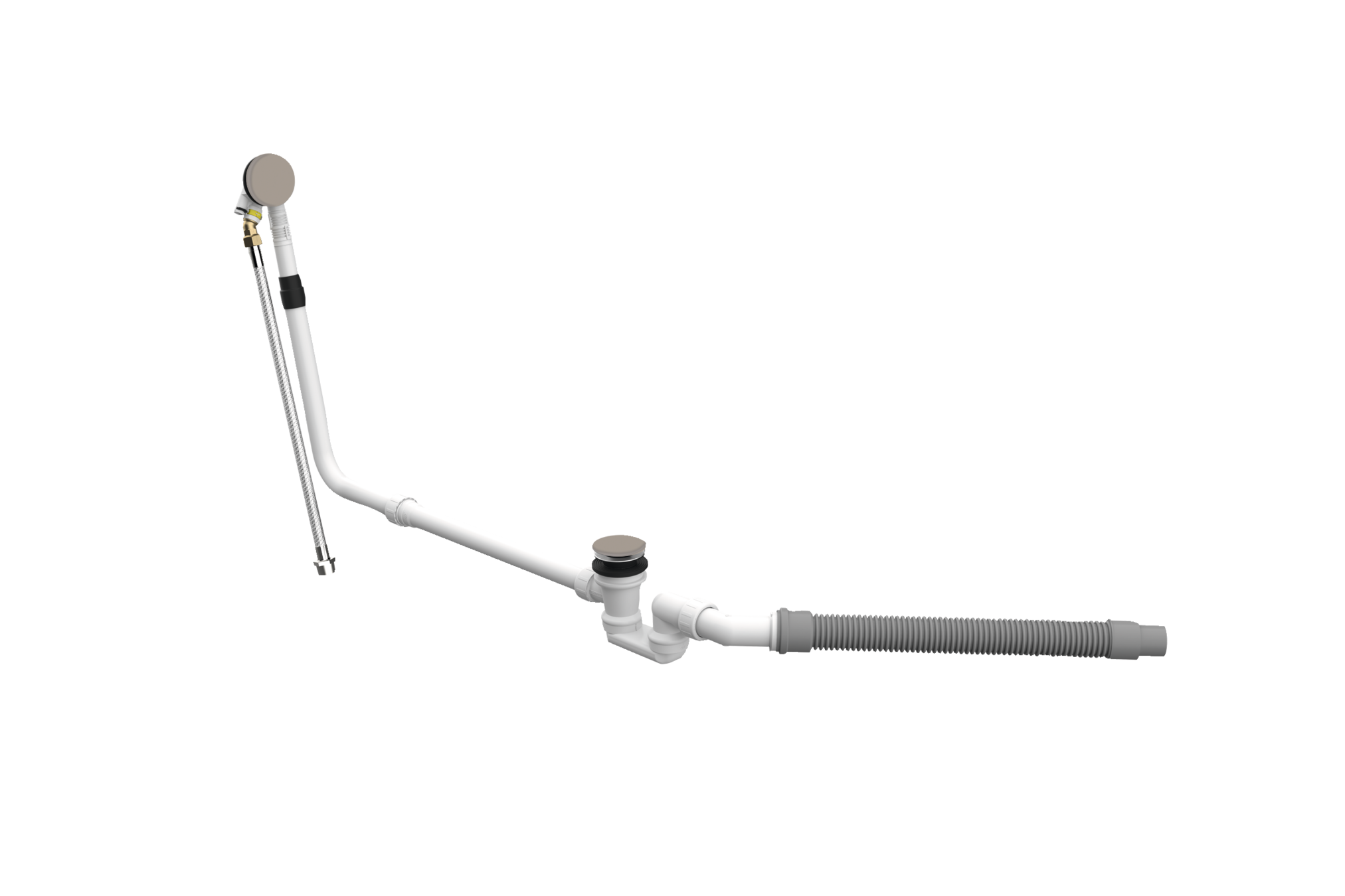 BetteMono push control waste- and overflow fitting BetteMono Flow Silhouette