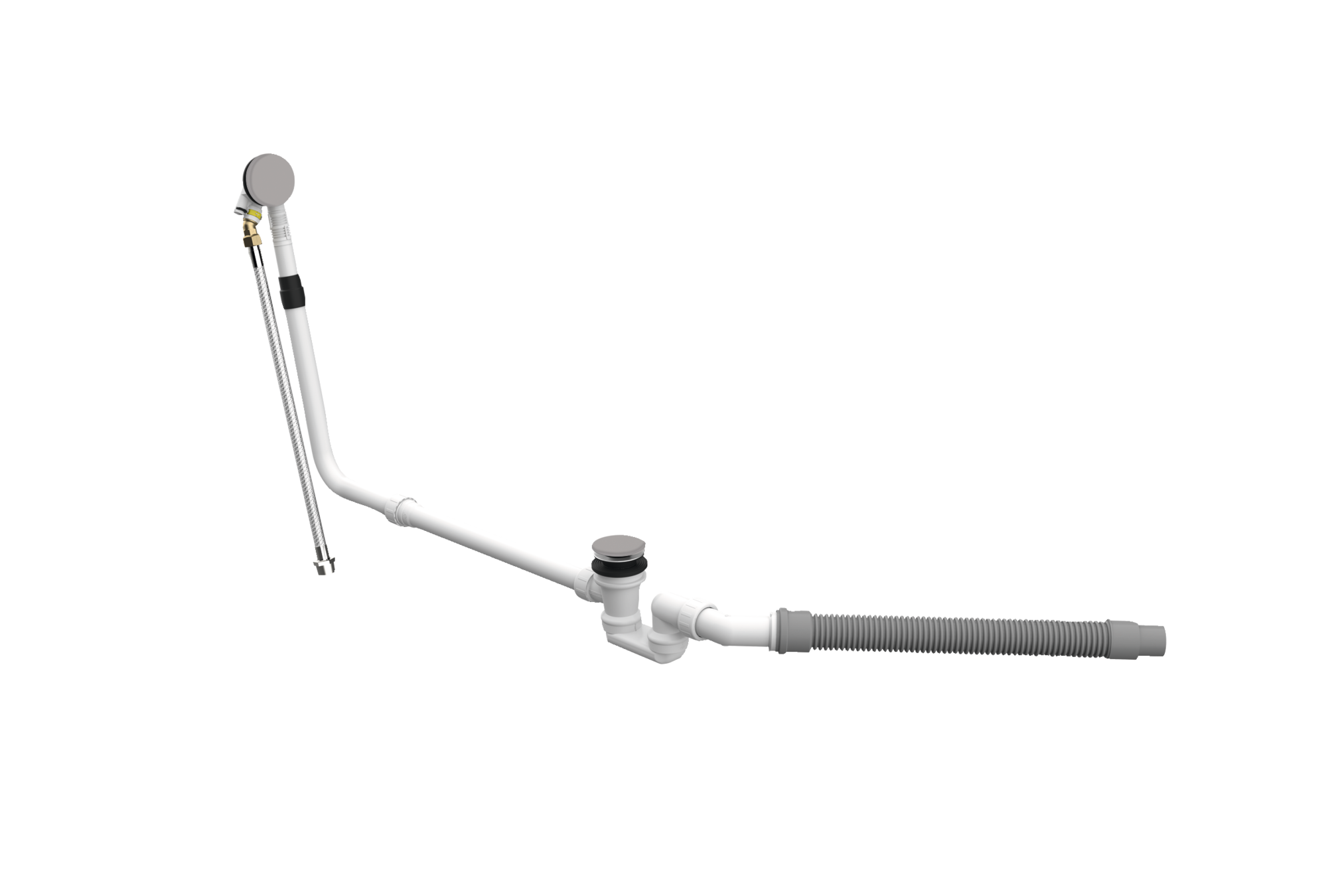 BetteMono push control waste- and overflow fitting BetteMono Flow Silhouette
