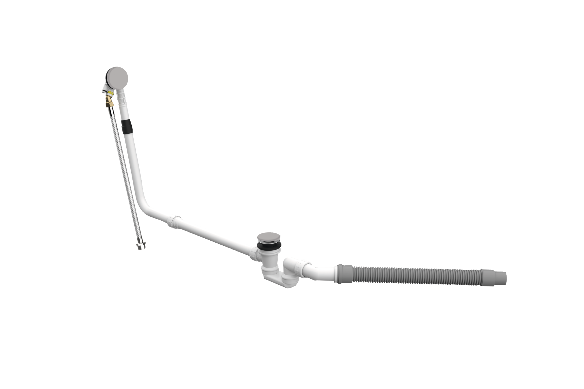 BetteMono push control waste- and overflow fitting BetteMono Flow Silhouette