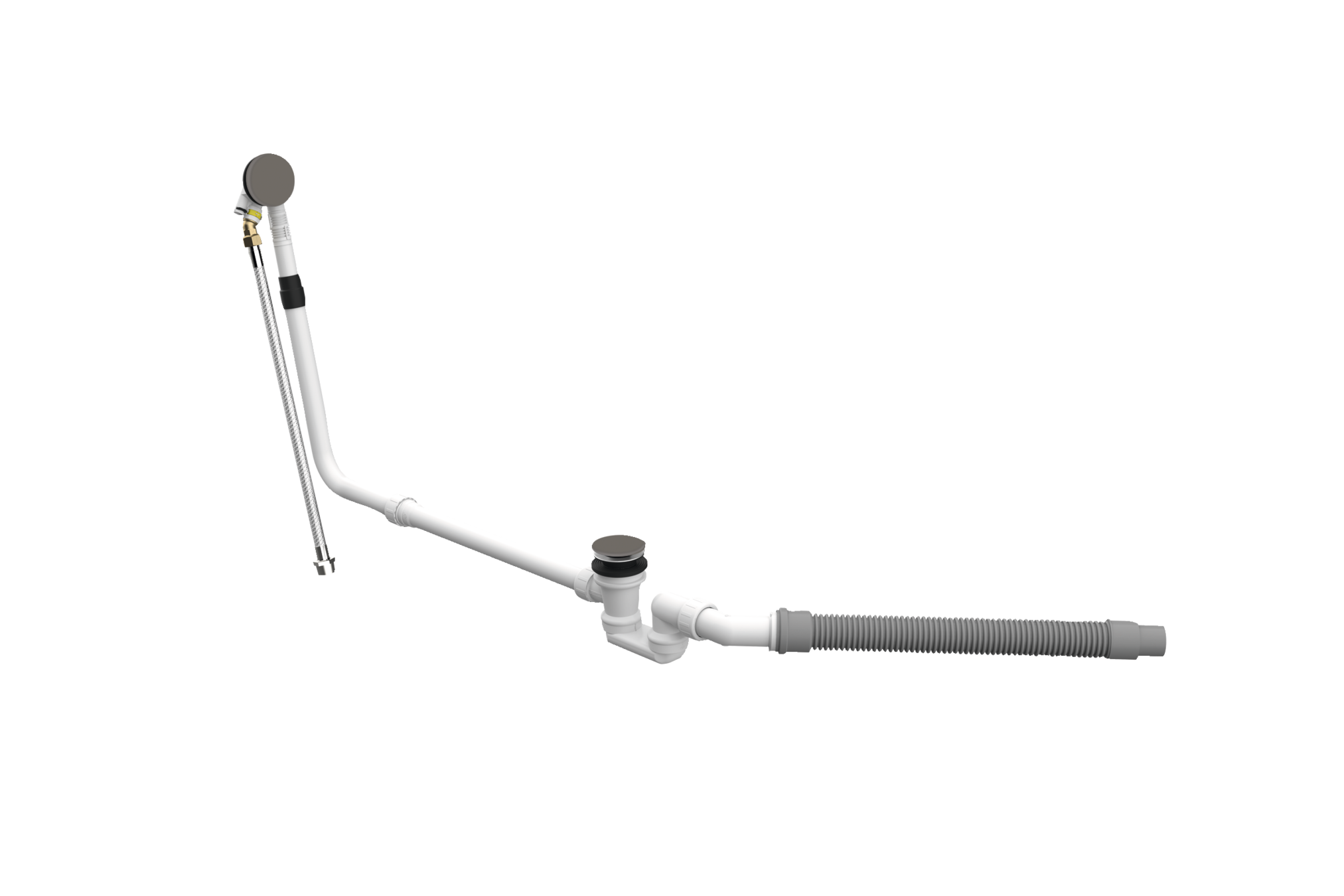 BetteMono push control waste- and overflow fitting BetteMono Flow Silhouette