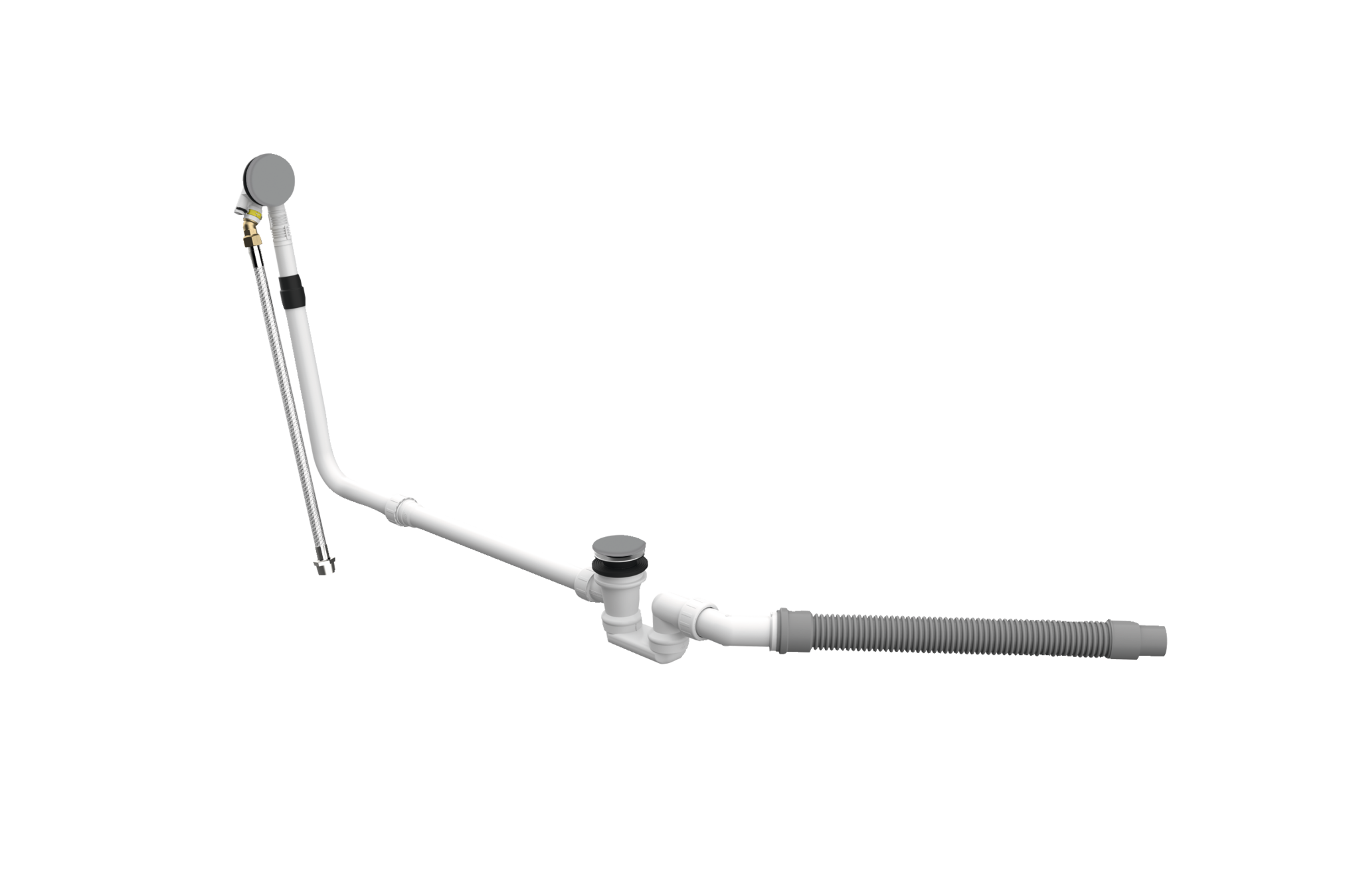 BetteMono push control waste- and overflow fitting BetteMono Flow Silhouette