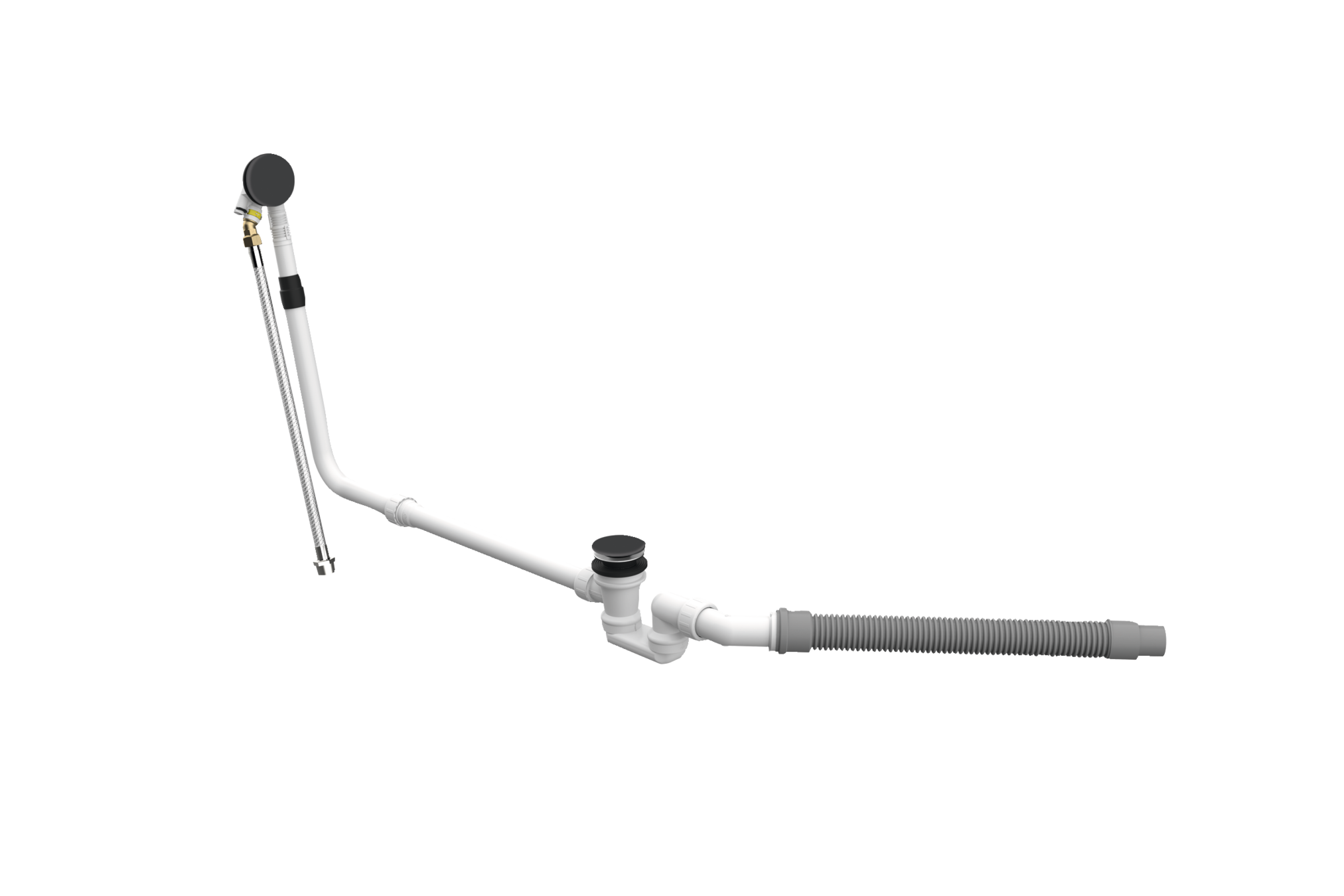 BetteMono push control waste- and overflow fitting BetteMono Flow Silhouette