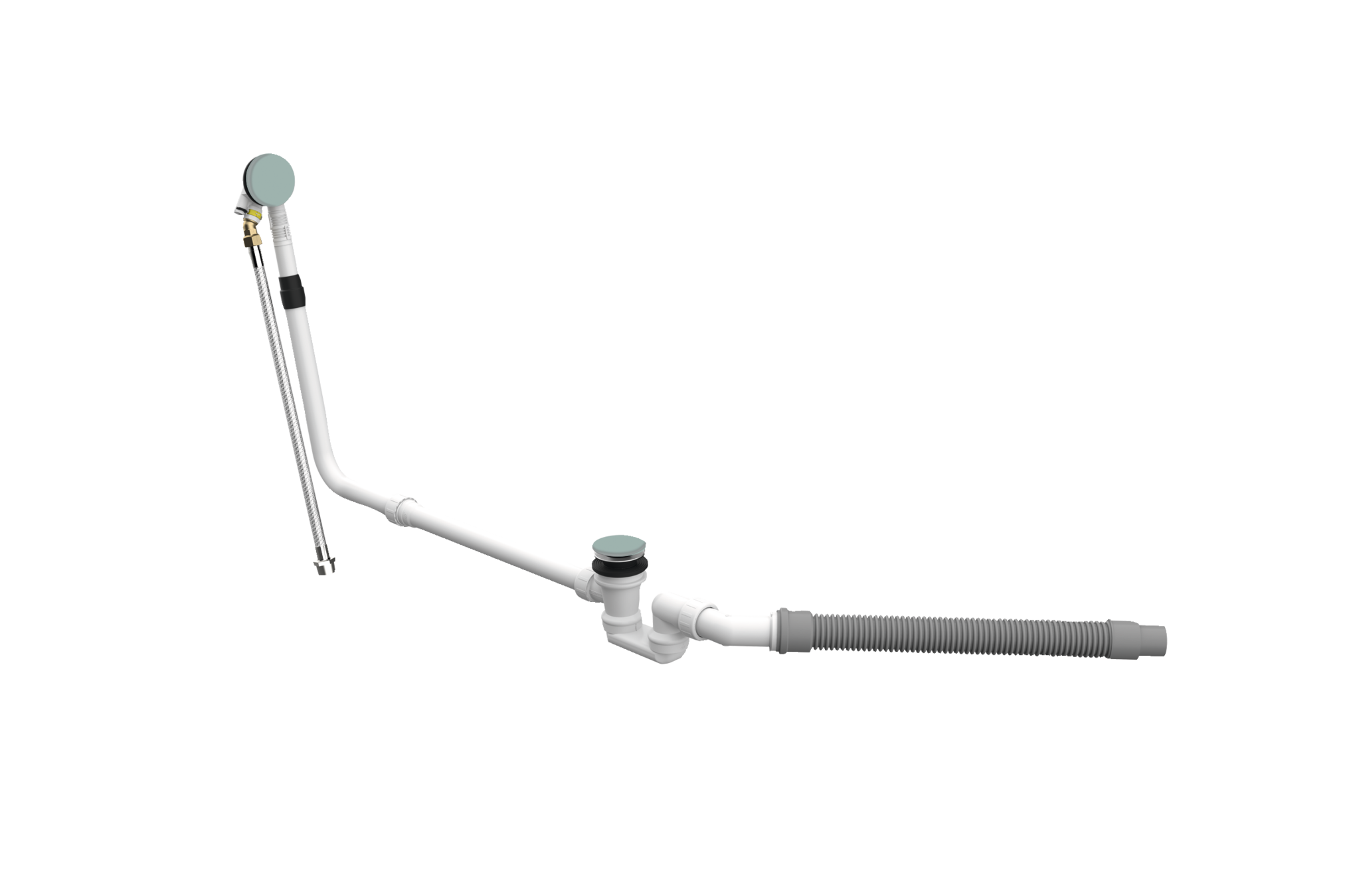BetteMono push control waste- and overflow fitting BetteMono Flow Silhouette