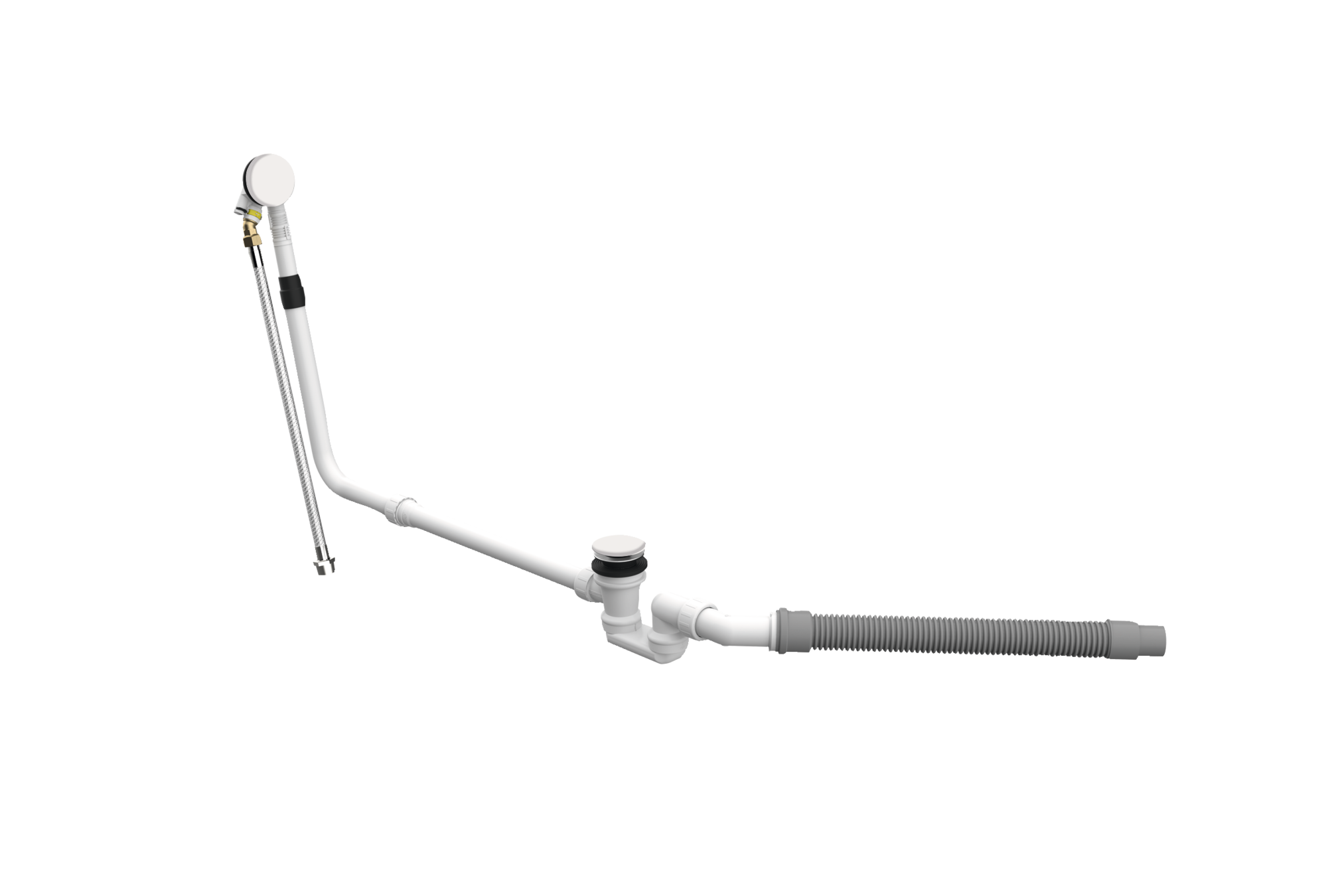 BetteMono push control waste- and overflow fitting BetteMono Flow Silhouette