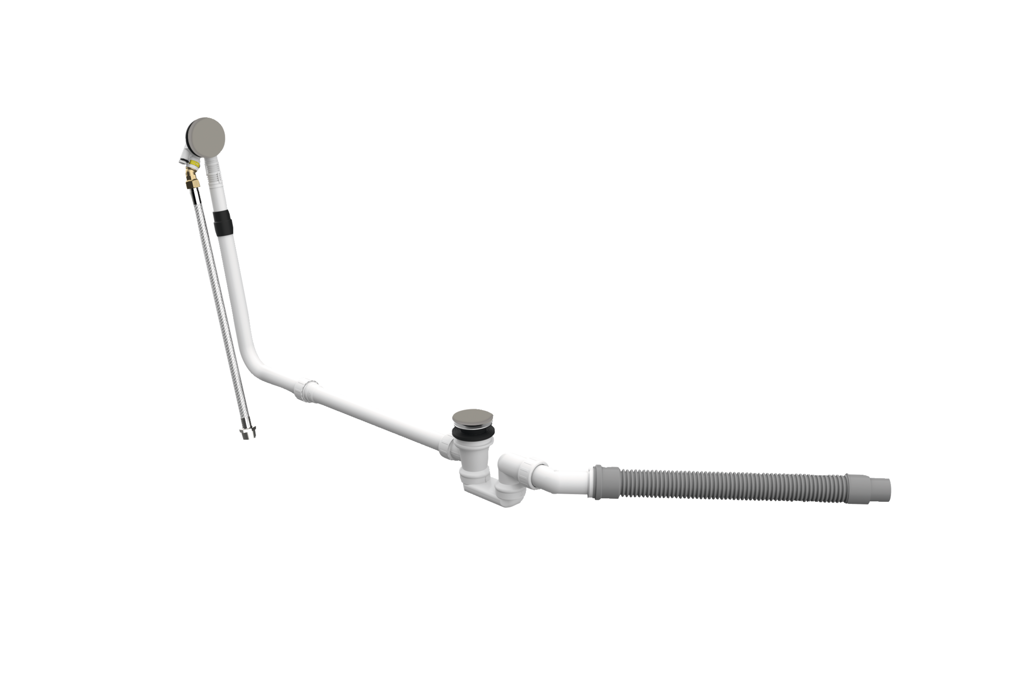 BetteMono push control waste- and overflow fitting BetteMono Flow Silhouette