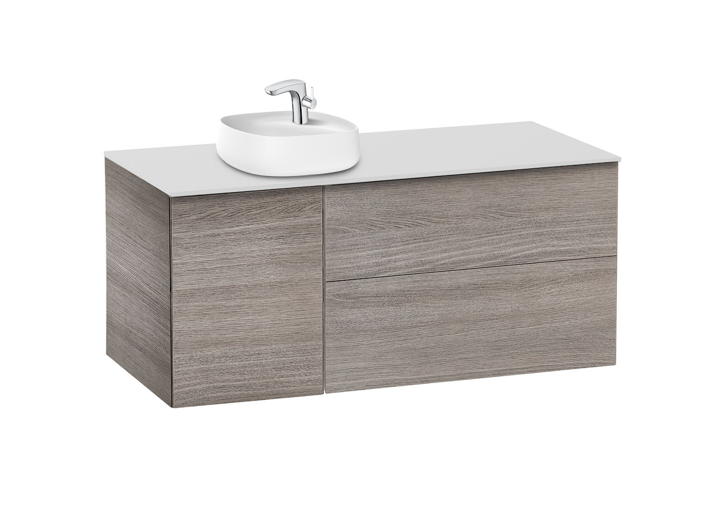 Base unit for over countertop basin on the left CITY OAK 1200 x 505 x 525 mm