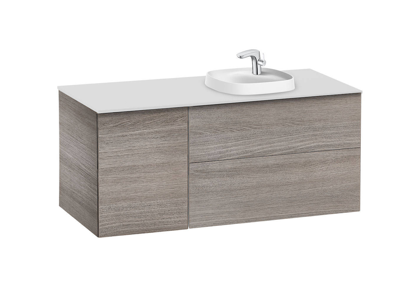 Base unit for in countertop basin on the left CITY OAK 1200 x 505 x 525 mm