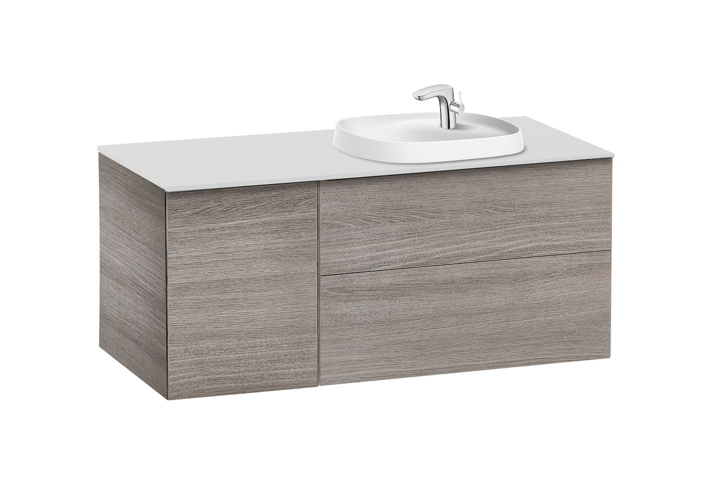 Roca - Base unit for in countertop basin on the right CITY OAK 1200 x 505 x 525 mm