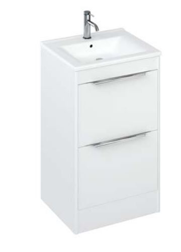 Shoreditch 550mm Floor Standing Unit with Note Square Basin-Matt White