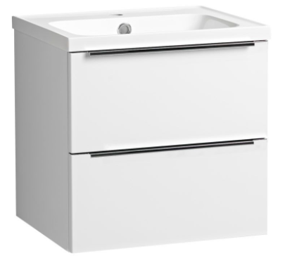 CADENCE 500 WALL MOUNTED UNIT & BASIN GLASS WHITE