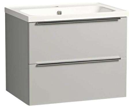 CADENCE 600 WALL MOUNTED UNIT & BASIN LIGHT GLOSS GREY