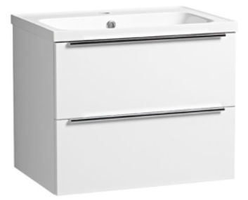 CADENCE 600 WALL MOUNTED UNIT & BASIN GLOSS WHITE