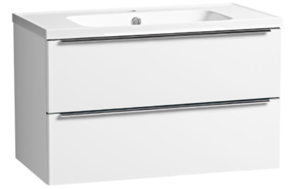 CADENCE 800 WALL MOUNTED UNIT & BASIN GLOSS WHITE