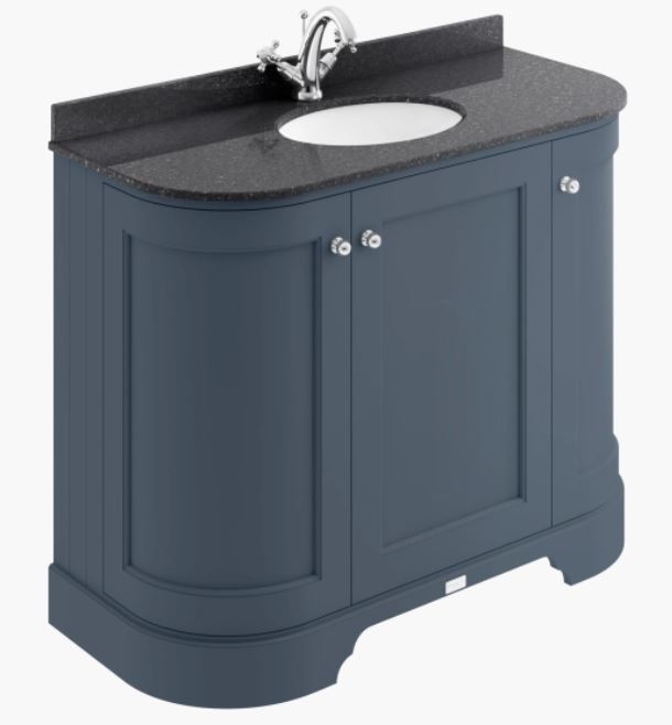 BAYF162 1000MM 3-DOOR CURVED BASIN CABINET