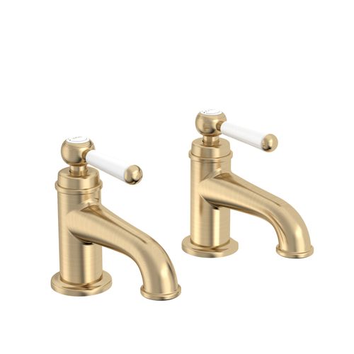 Lansdown Basin Taps (Waste Not Included) - Brushed Brass