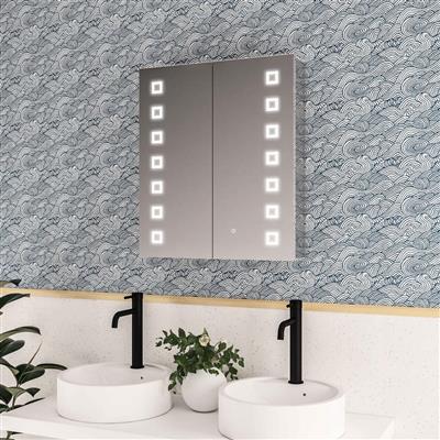 Chiana 600x700mm 2 door LED mirror
