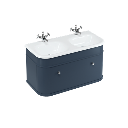 Chalfont 1000mm Single Drawer Unit Wall Hung - Blue