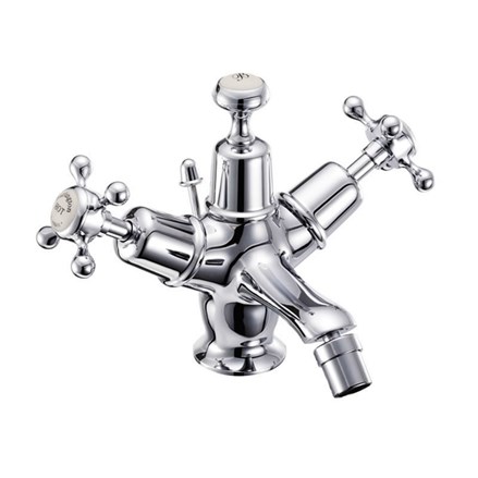 Claremont Bidet Mixer with Pop-up Waste Full turn with Medici accent