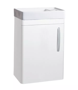 COMPASS 450 CLOAKROOM WALL MOUNTED UNIT & BASIN WHITE
