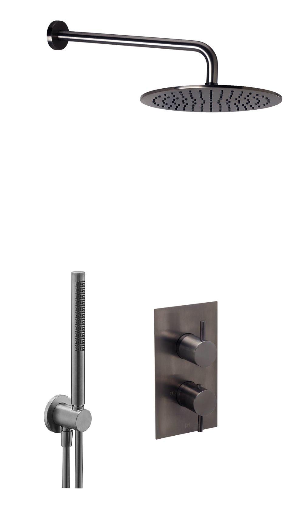 JTP - Vos Shower Combination 2 outlet Brushed Black