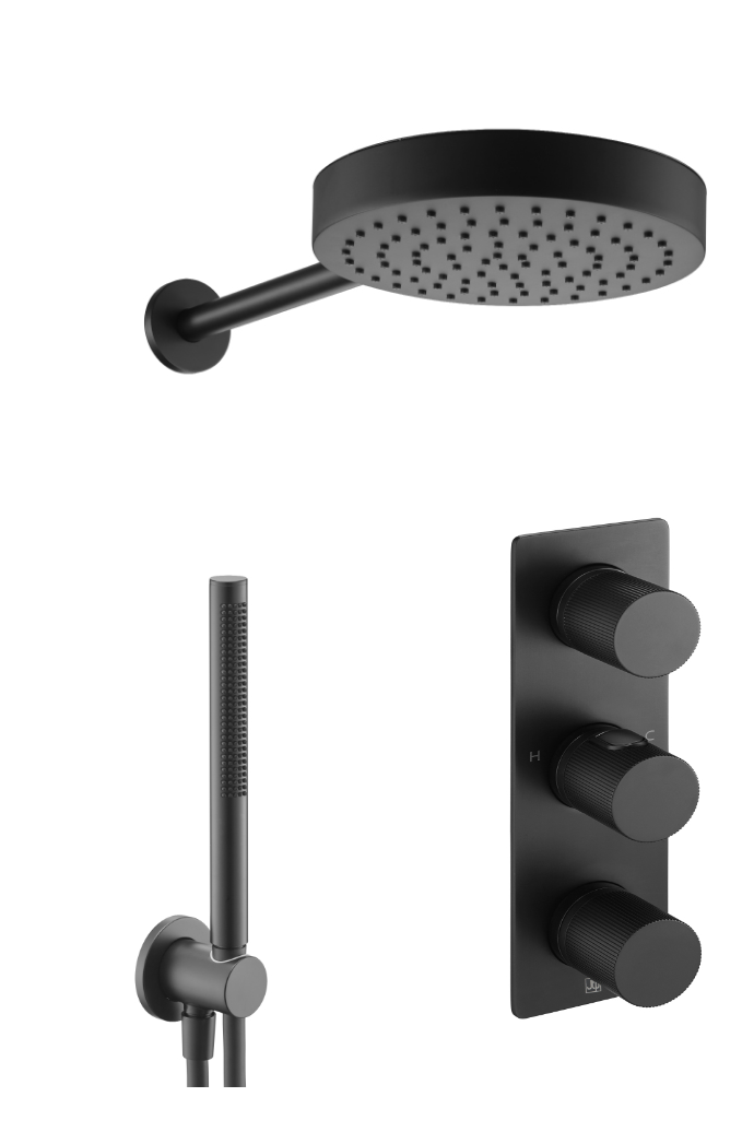 JTP - Evo Shower Combination 2 Outlet Matt Black