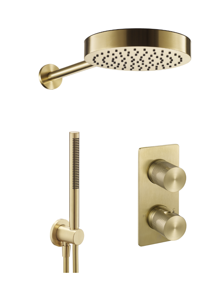 JTP - Evo Shower Combination 2 Outlet Brushed Brass