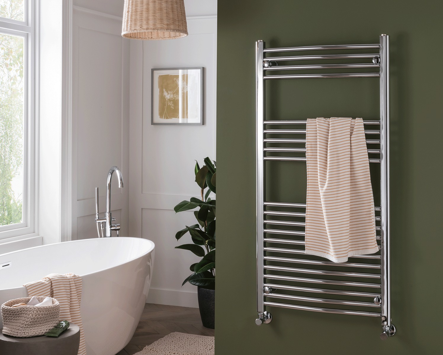 Ladder Rails Combes Towel Rails Electric Only - Chrome 1600x600