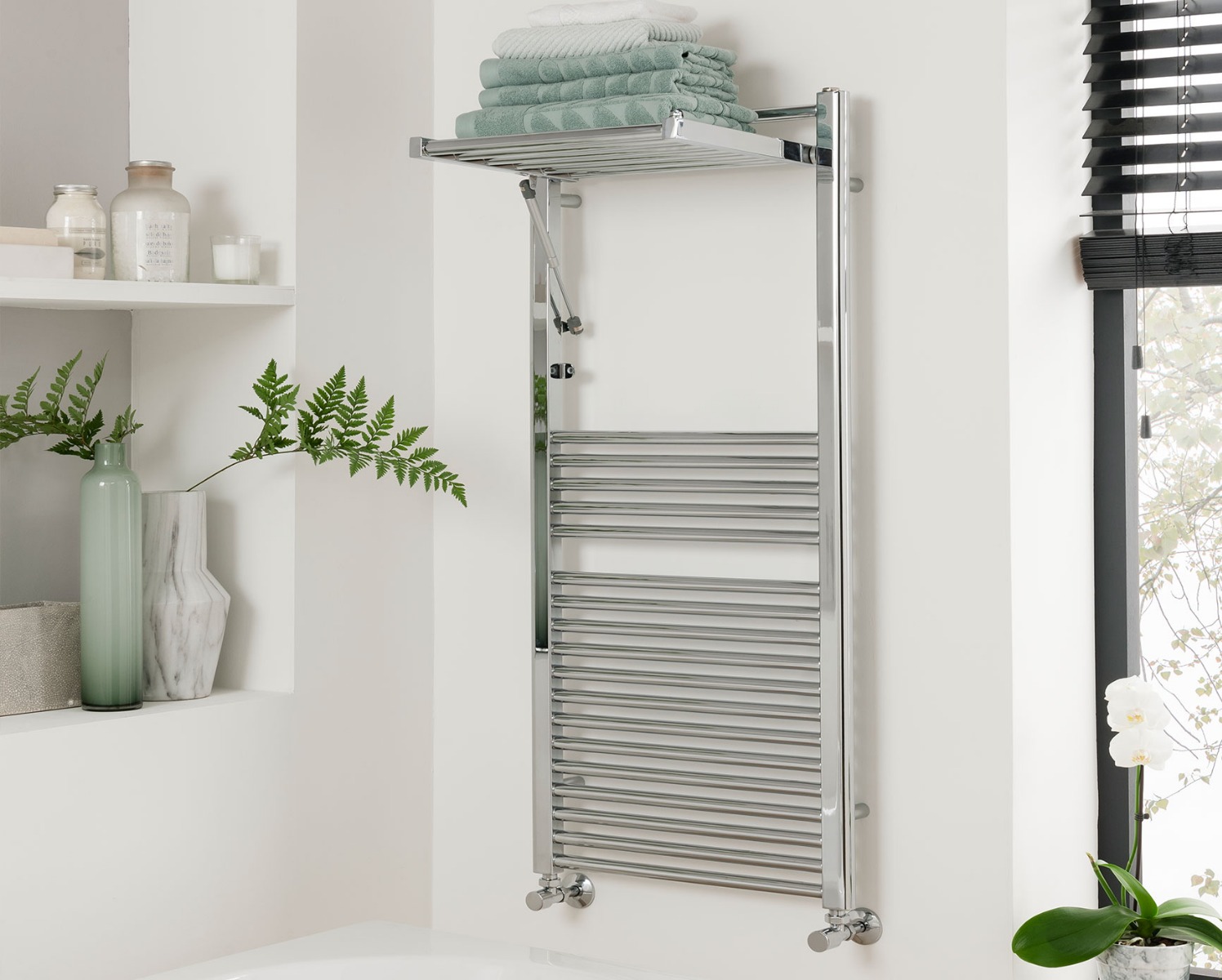 Contemporary Comby Towel Rail Electric-Chrome 1200x600