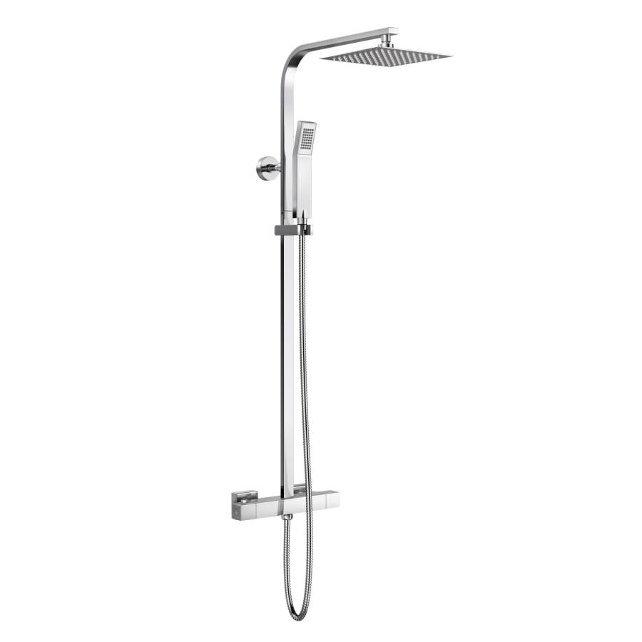 Thermostatic Shower Valve Square – telescoptic with built-in Diverter