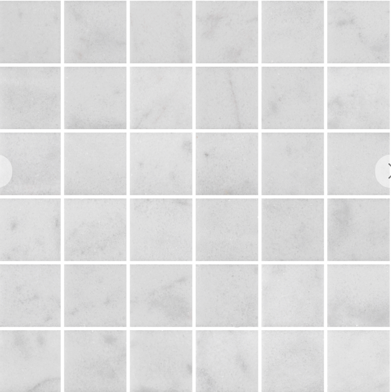 Carrara White Honed 48x48mm- Price per m2