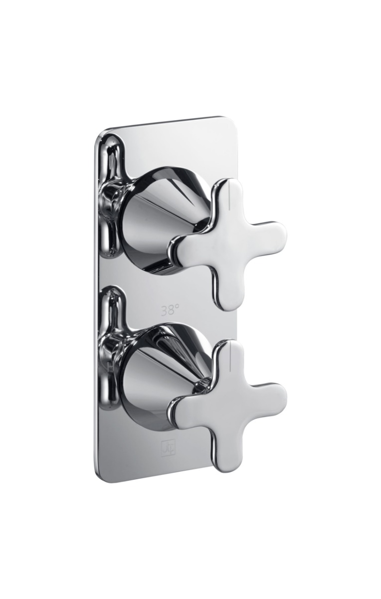 Thermostatic concealed 2 outlet shower valve