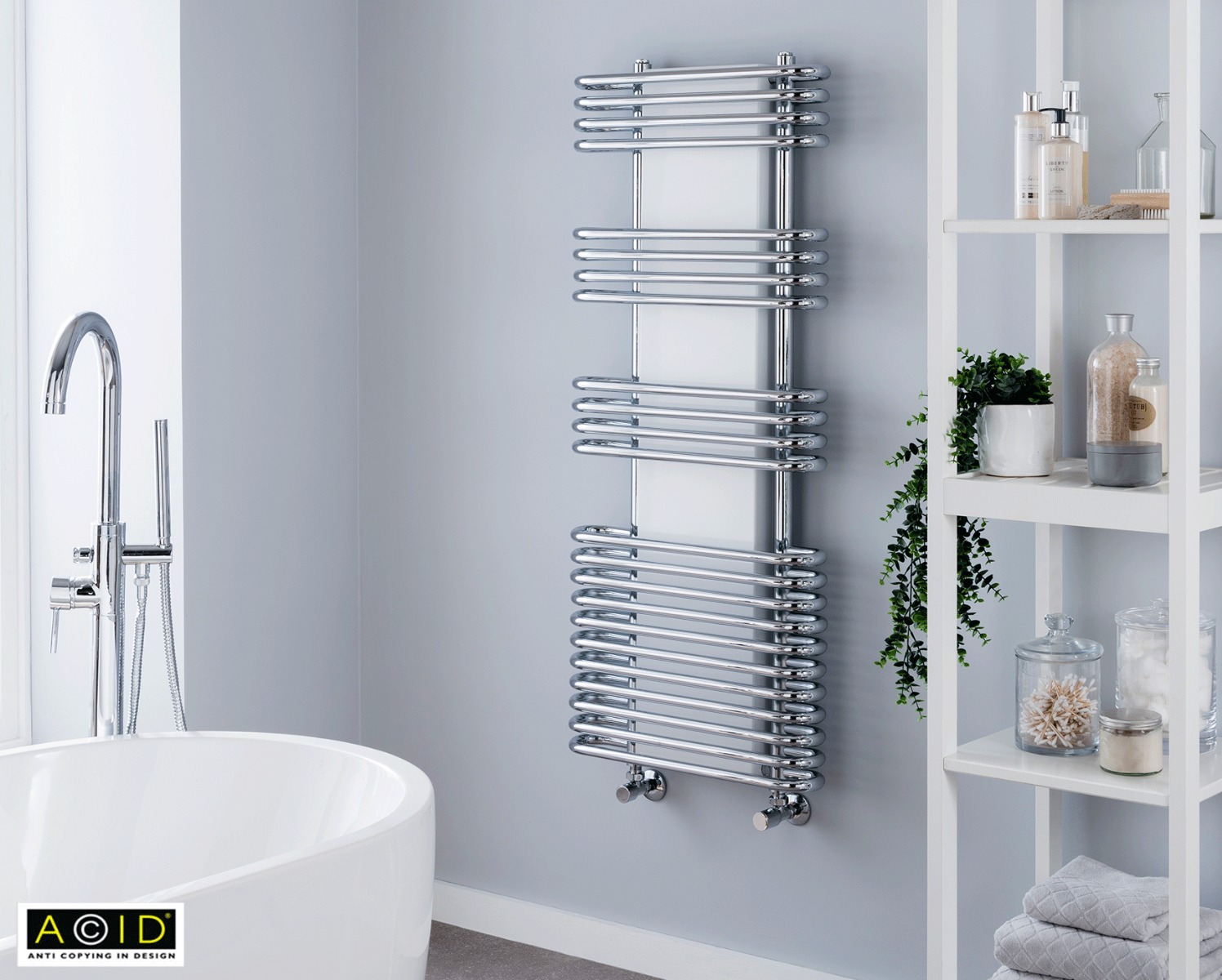 Contemporary Cygnus Harmonique Rails Electric Only - Chrome 1200x500