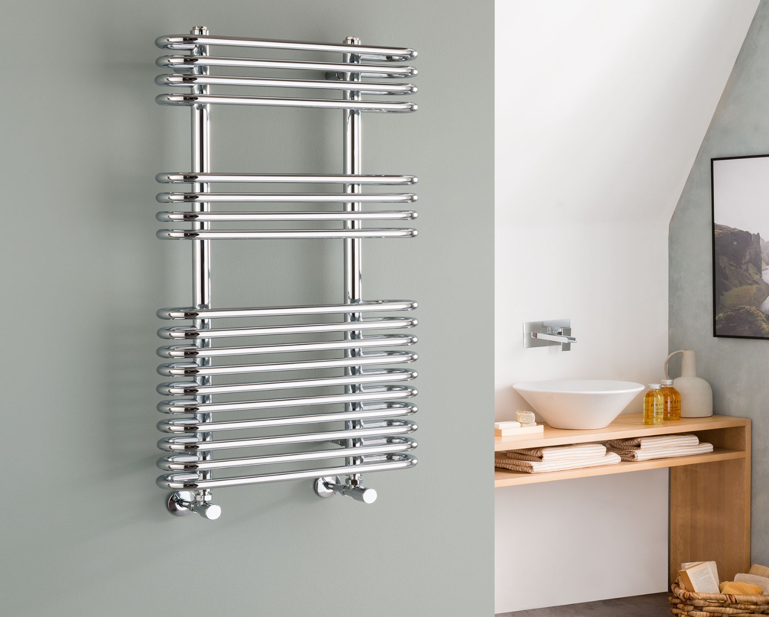 Contemporary Cygnus Dual Energy Only - Chrome 1200x500