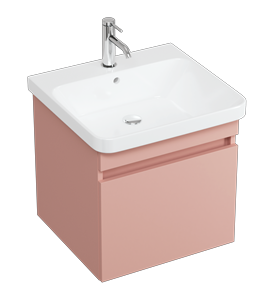 Dalston 500mm Unit with Dalston 500mm Basin-Matt Pink