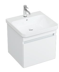 Dalston 500mm Unit with Dalston 500mm Basin-Matt White