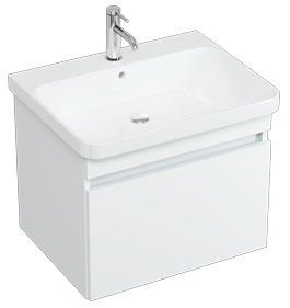 Dalston 600mm Unit with Dalston 600mm Basin-Matt White