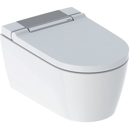 Geberit AquaClean Sela WC complete solution, wall-hung WC Gloss Chrome Plated hinge